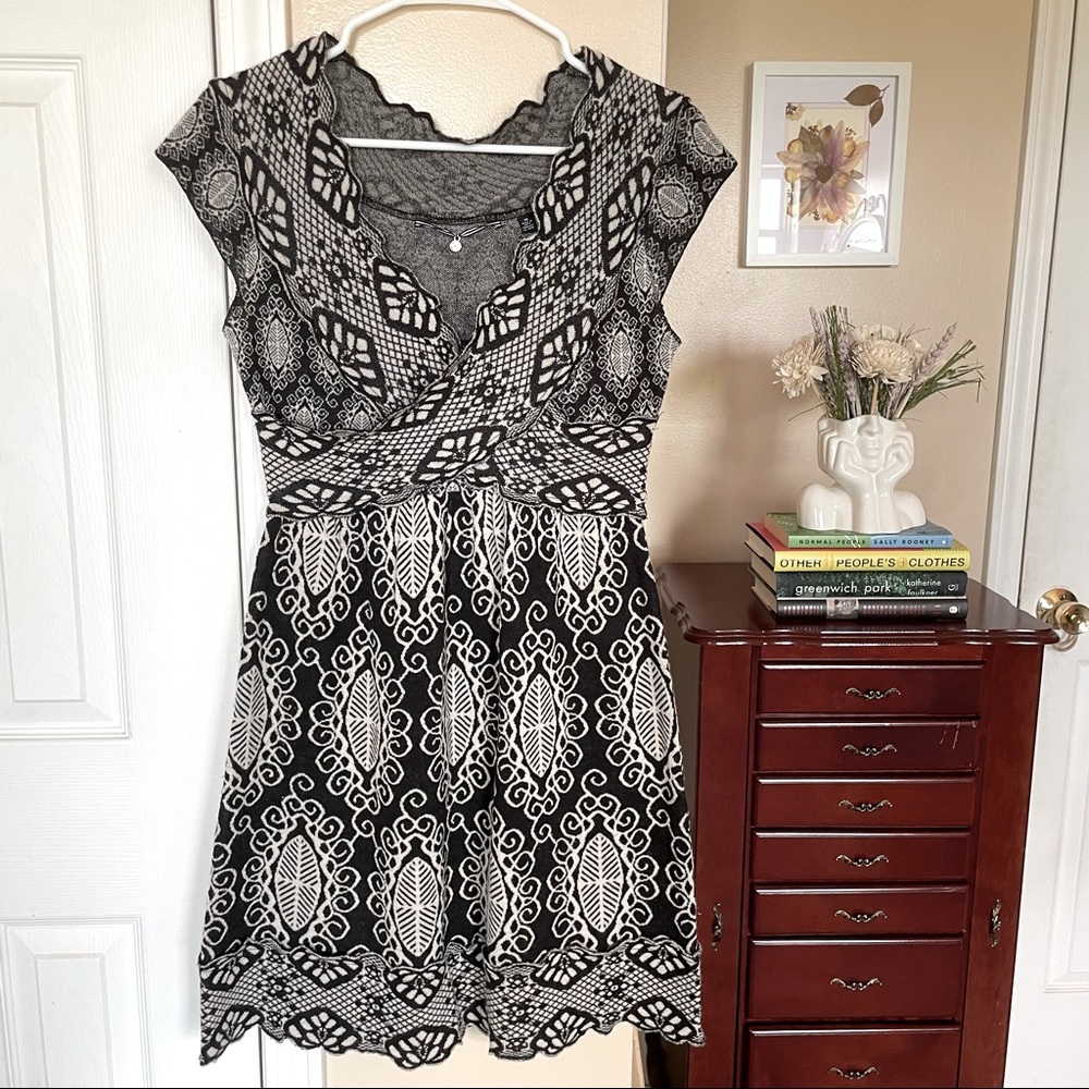 Anthropologie Knitted & Knotted Wool Dress S xs